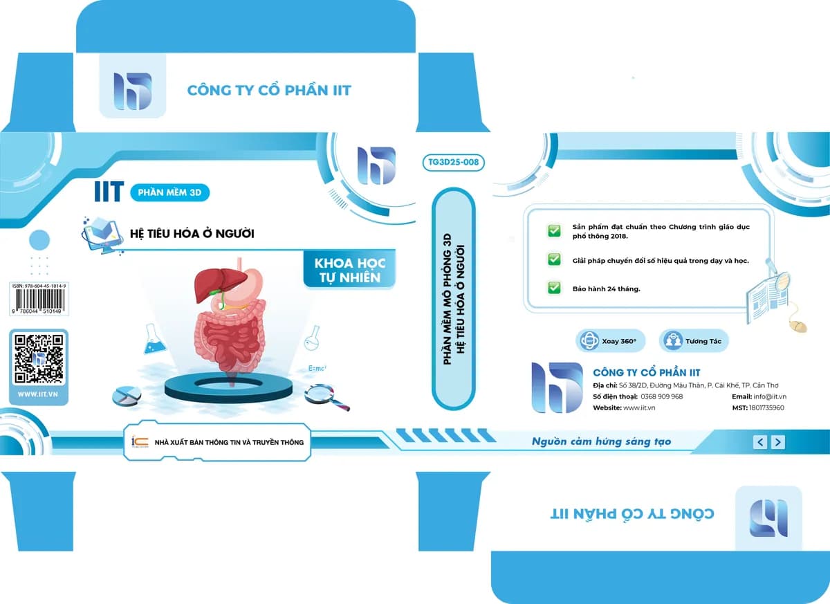 Phần mềm mô phỏng 3D hệ tiêu hóa ở người