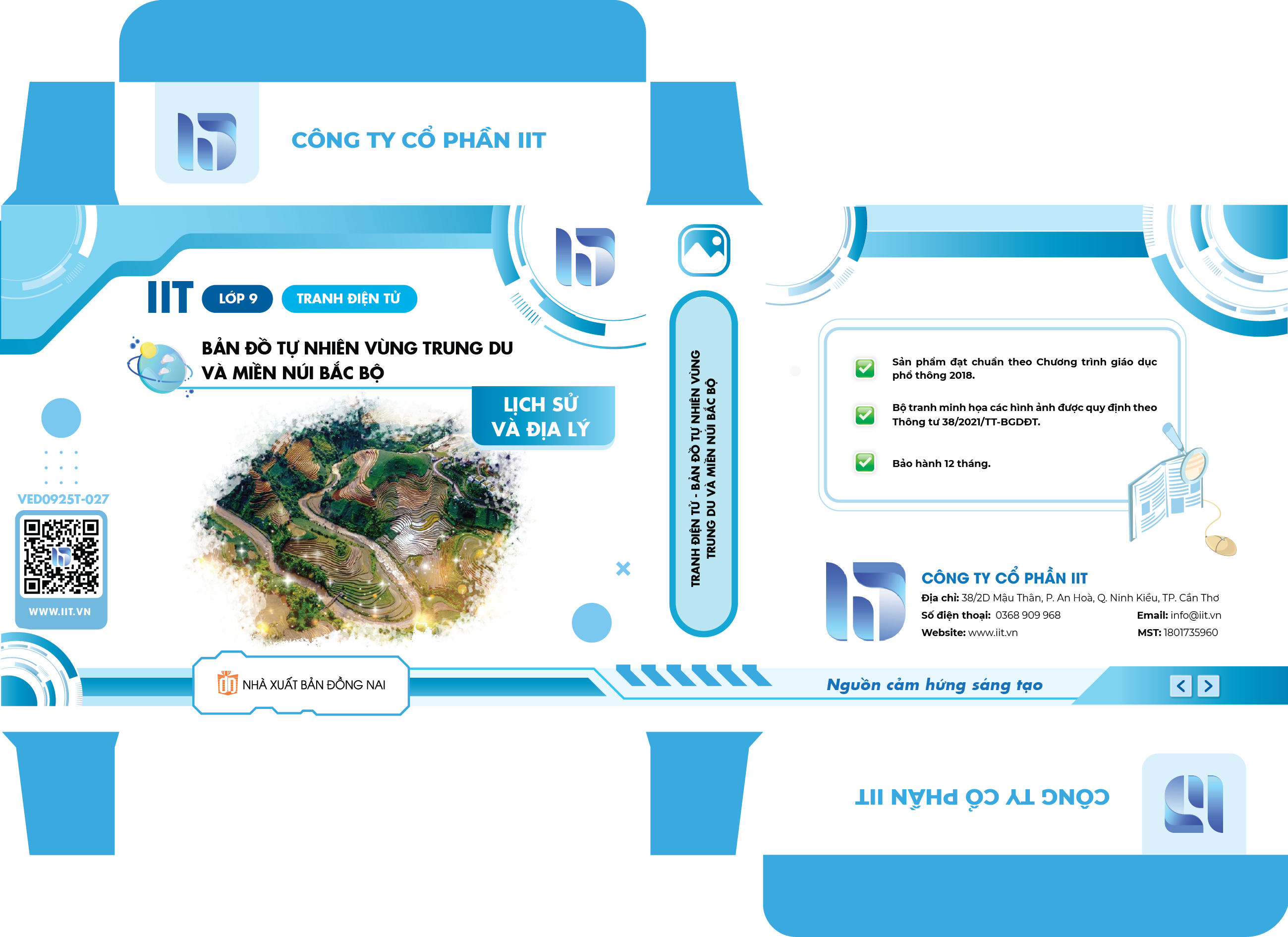 Tranh điện tử - Bản đồ tự nhiên vùng Trung du và miền núi Bắc Bộ
