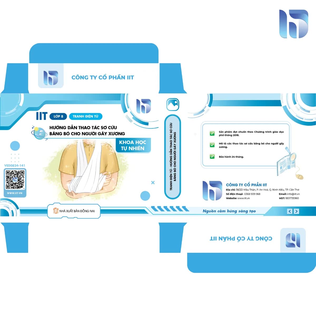 Tranh điện tử - Hướng dẫn thao tác sơ cứu băng bó cho người gãy xương