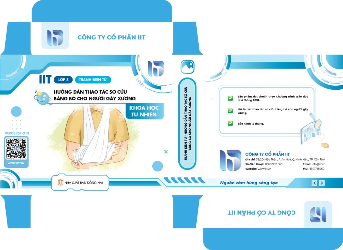 Tranh điện tử - Hướng dẫn thao tác sơ cứu băng bó cho người gãy xương