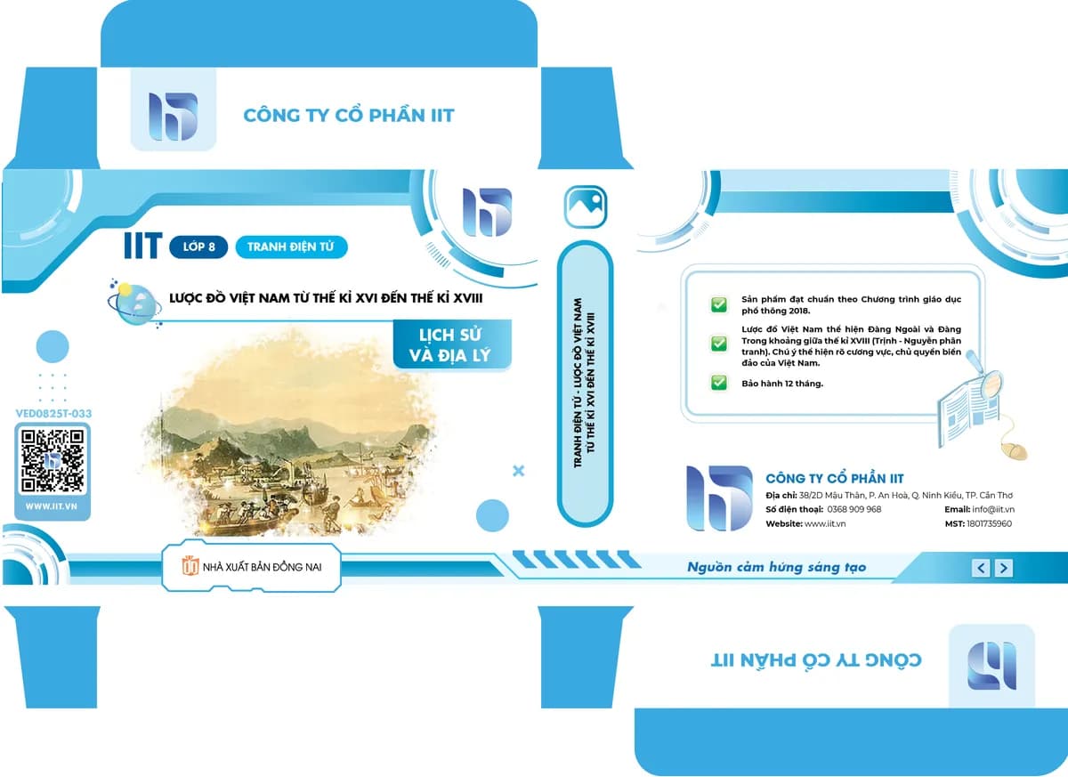 Tranh điện tử - Lược đồ Việt Nam từ thế kỉ XVI đến thế kỉ XVIII