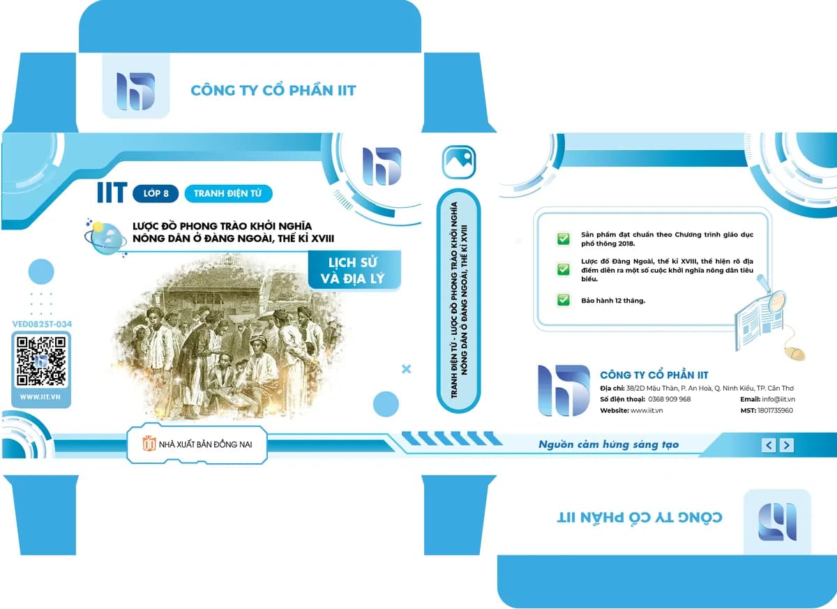 Tranh điện tử - Lược đồ phong trào khởi nghĩa nông dân ở Đàng Ngoài, thế kỉ XVIII