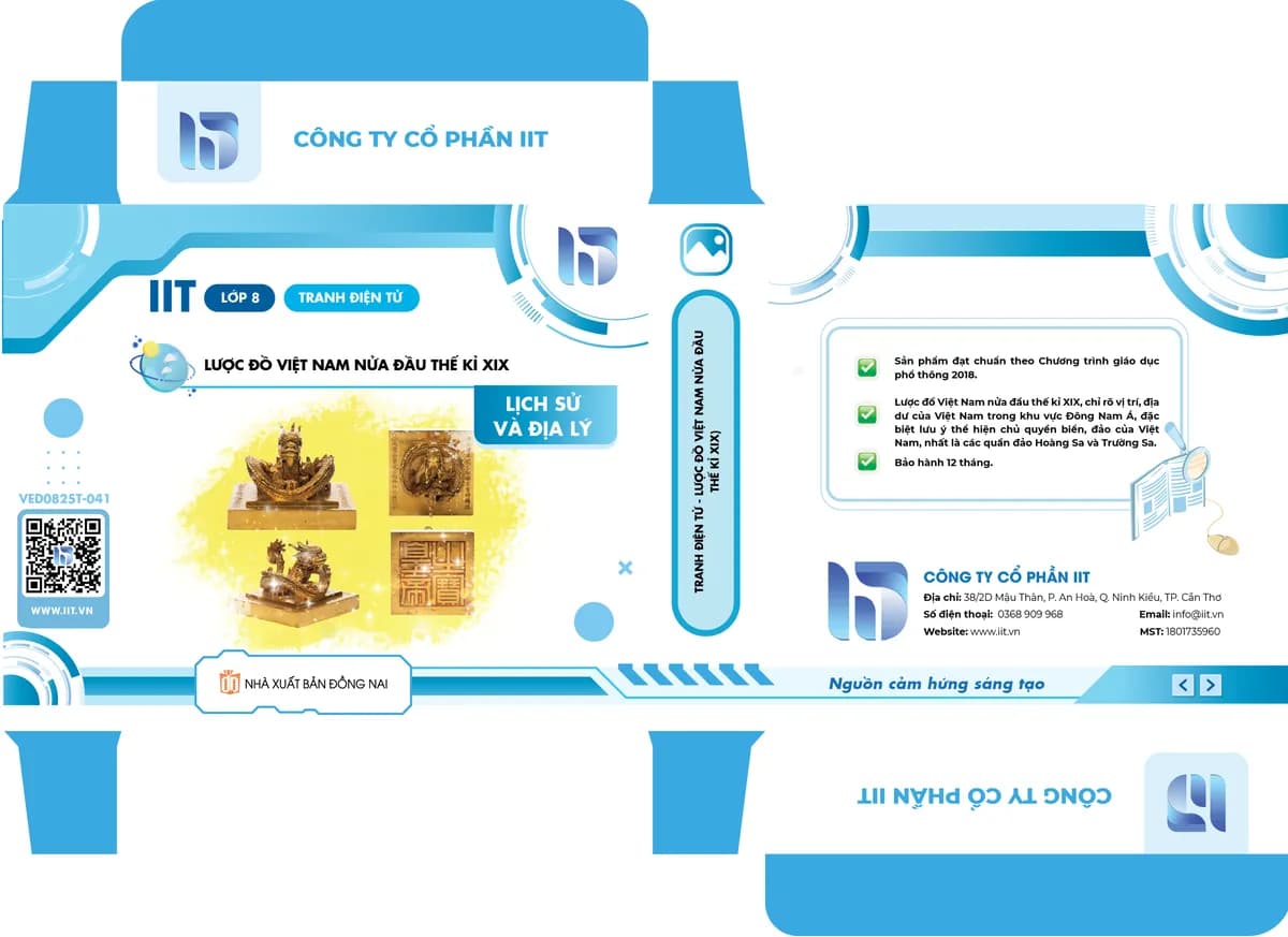 Tranh điện tử - Lược đồ Việt Nam nửa đầu thế kỉ XIX.