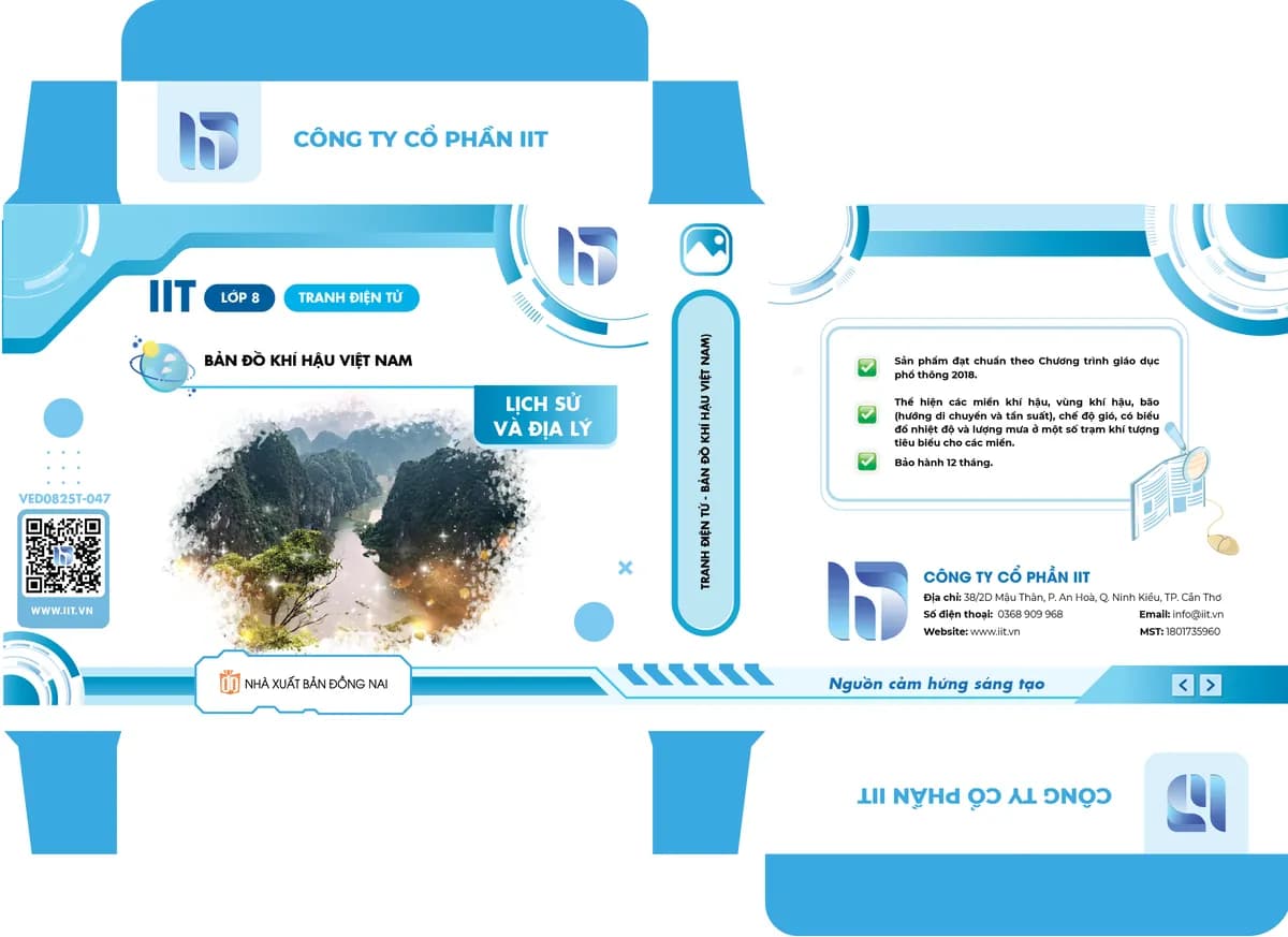 Tranh điện tử - Bản đồ khí hậu Việt Nam