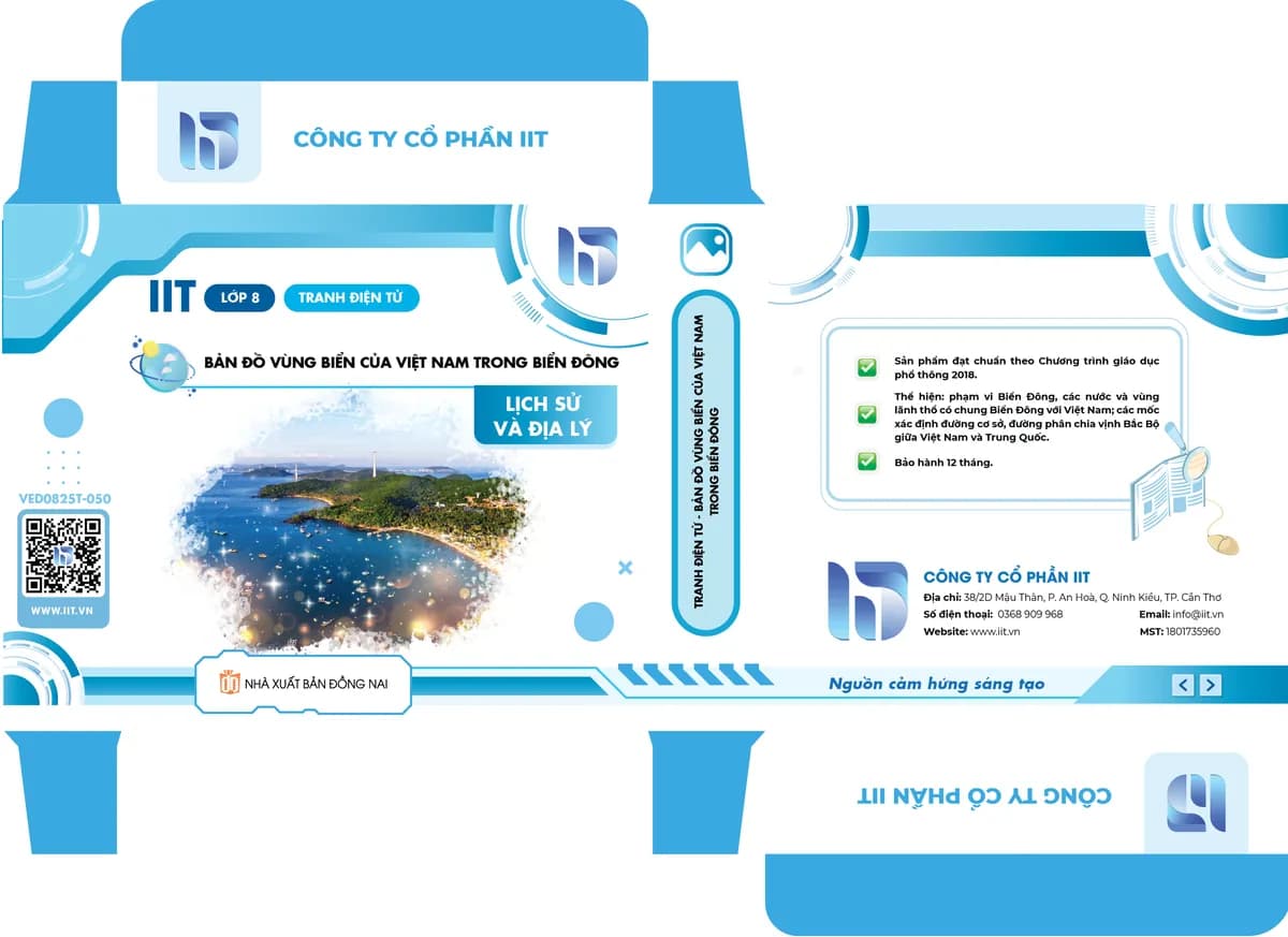 Tranh điện tử - Bản đồ vùng biển của Việt Nam trong Biển Đông